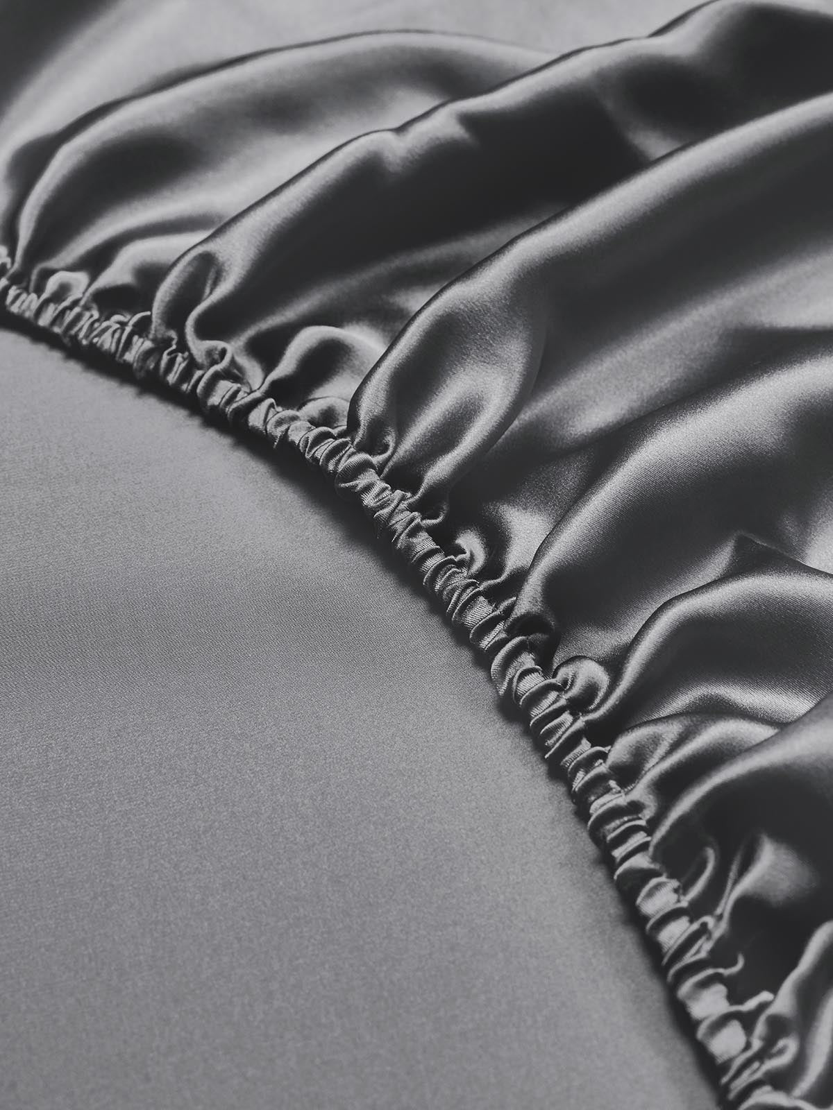 Set da 3 pezzi in seta 19Momme: lenzuolo con angoli + 2 federe