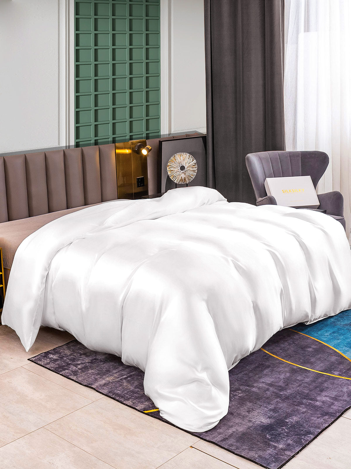 Copripiumino in seta senza cuciture 25Momme (SENZA FEDERE)