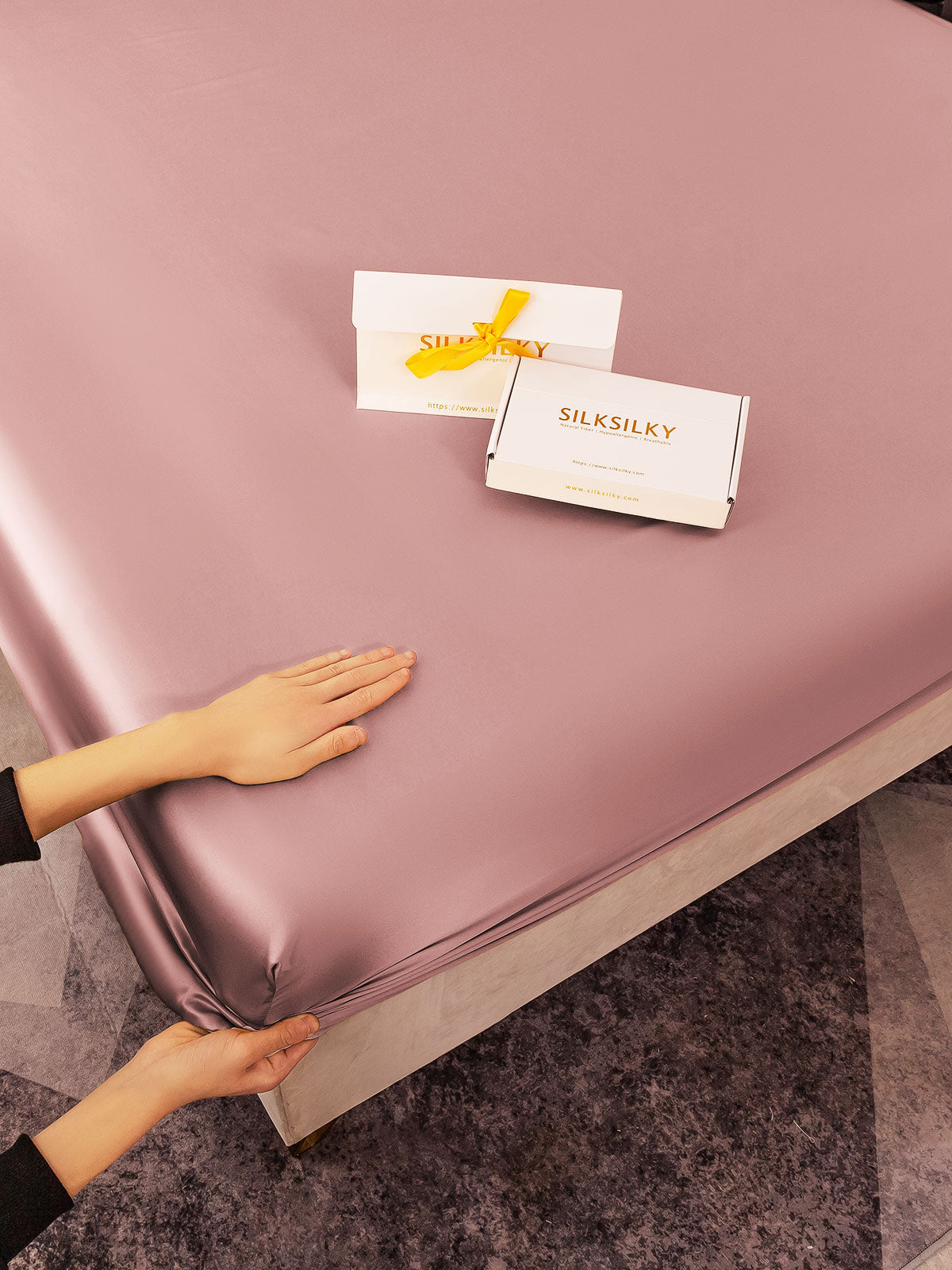 19 Momme lenzuolo con angoli di seta senza cucitura(Federa non inclusa)