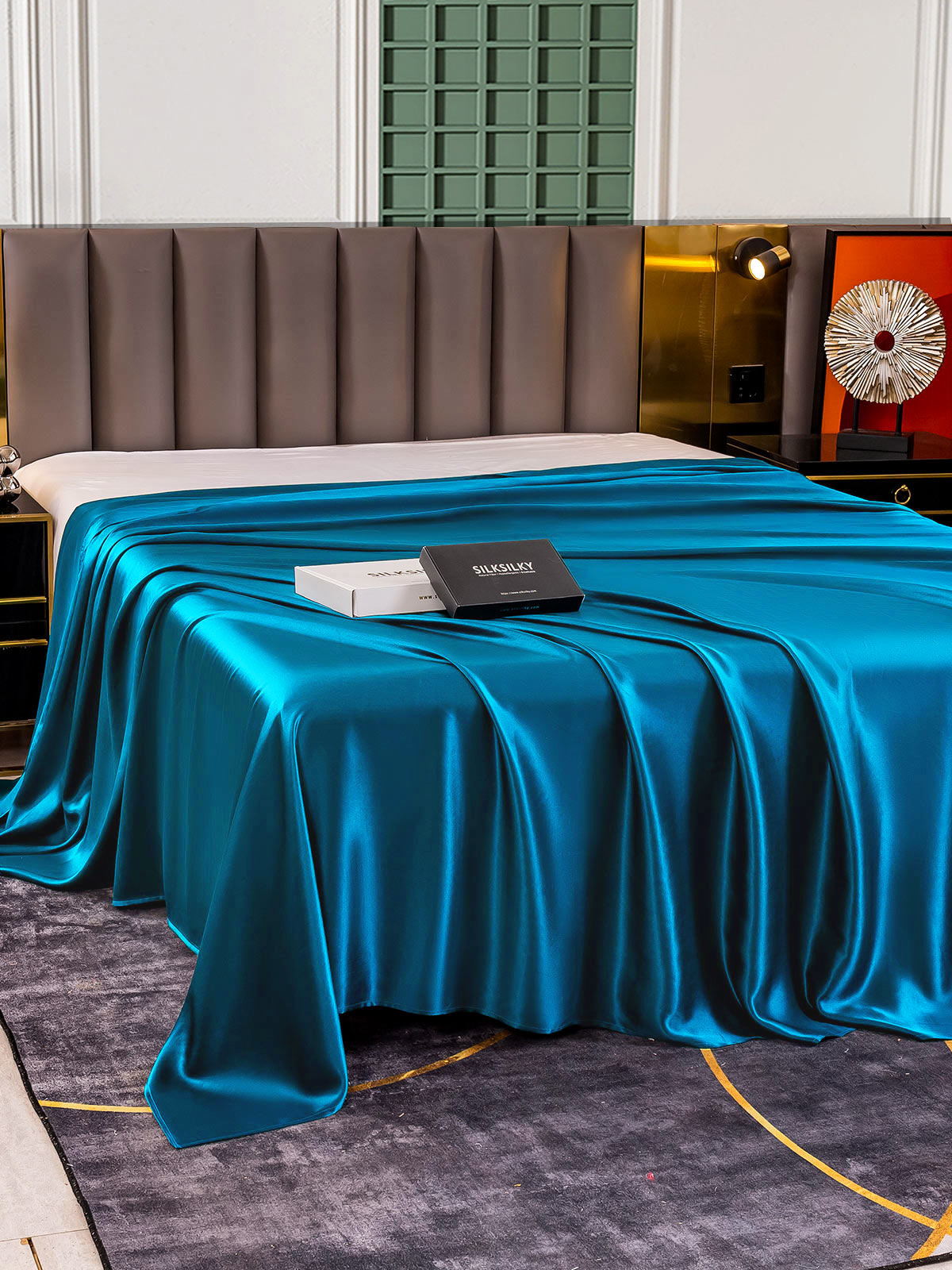 Lenzuolo sopra senza cuciture in seta 25Momme