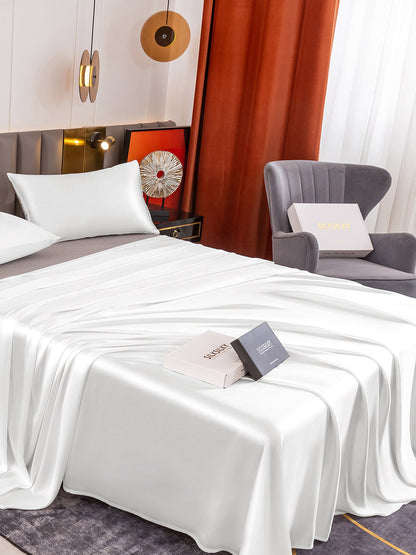 Set in seta da 3 pezzi 19Momme: lenzuolo sopra + 2 federe