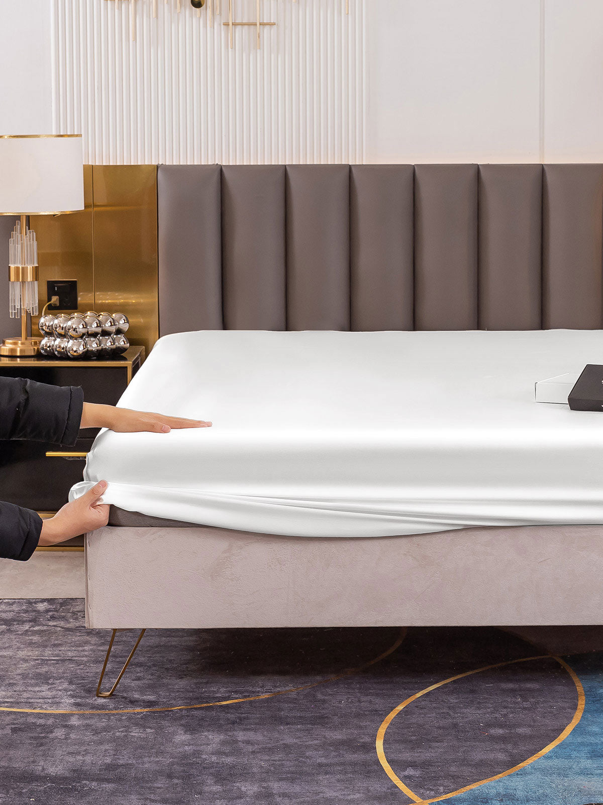 19 Momme lenzuolo con angoli di seta senza cucitura