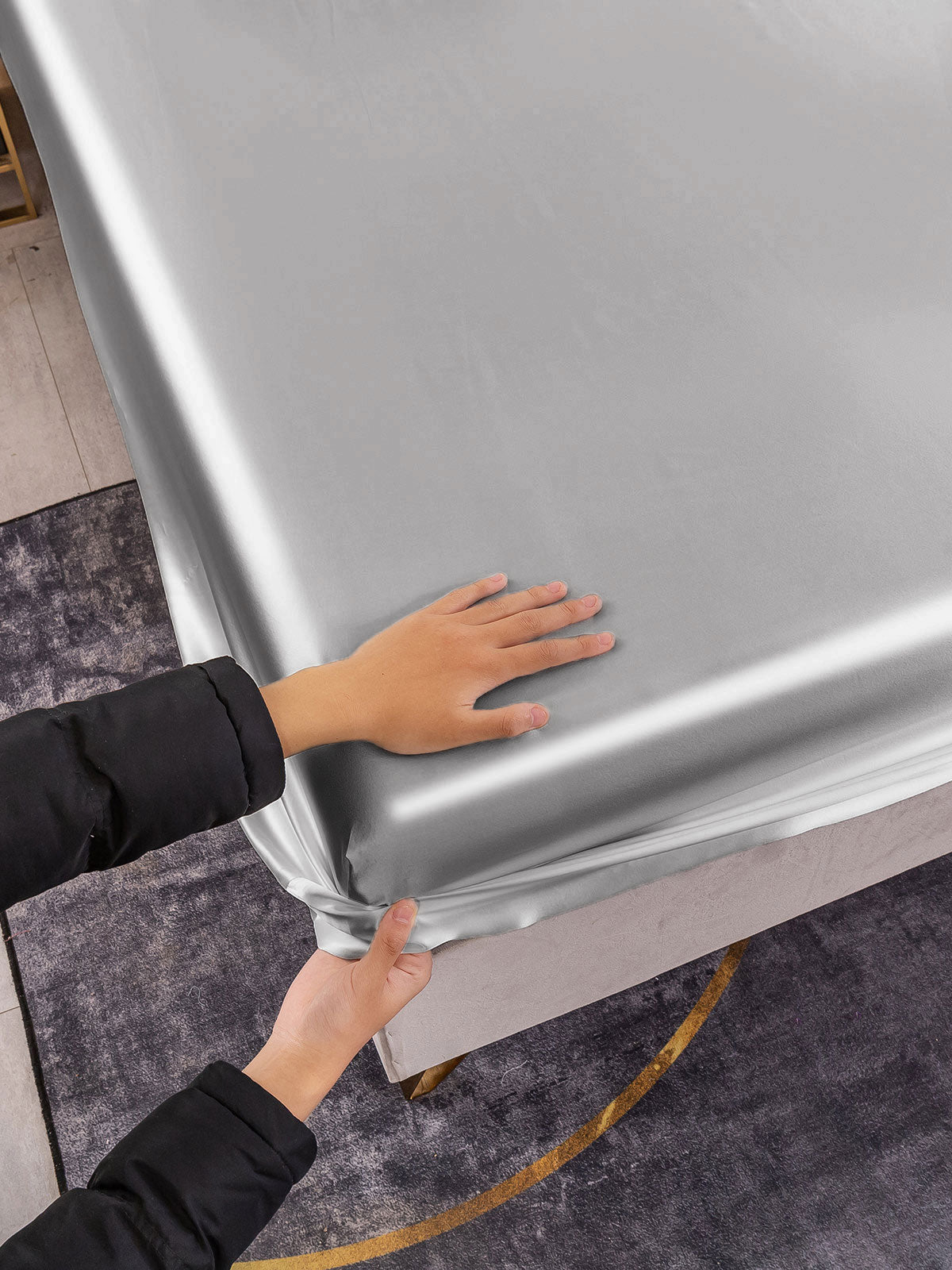 19 Momme lenzuolo con angoli di seta senza cucitura