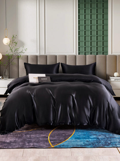 Set in seta da 4 pezzi 25Momme: copripiumino + lenzuolo con angoli + 2 federe