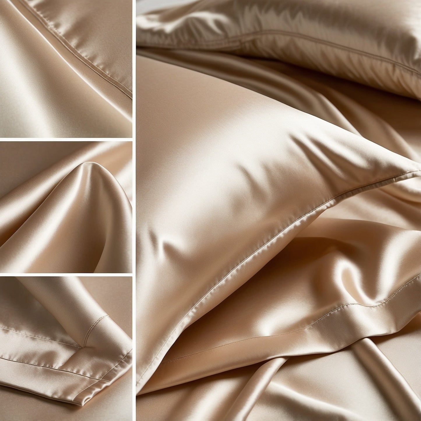 SET DI 10 PEZZI PER LETTO DI LUSSO IN SETA EGIZIANA