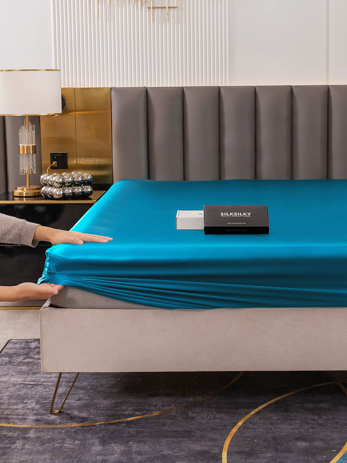 19 Momme lenzuolo con angoli di seta senza cucitura(Federa non inclusa)