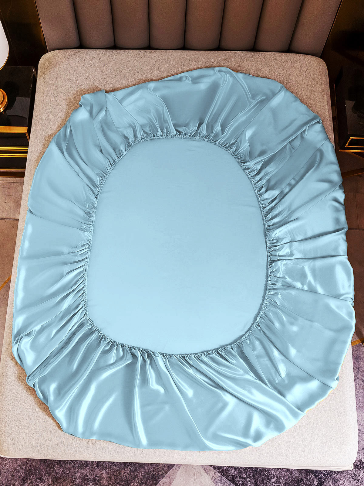 Set da 3 pezzi in seta 19Momme: lenzuolo con angoli + 2 federe