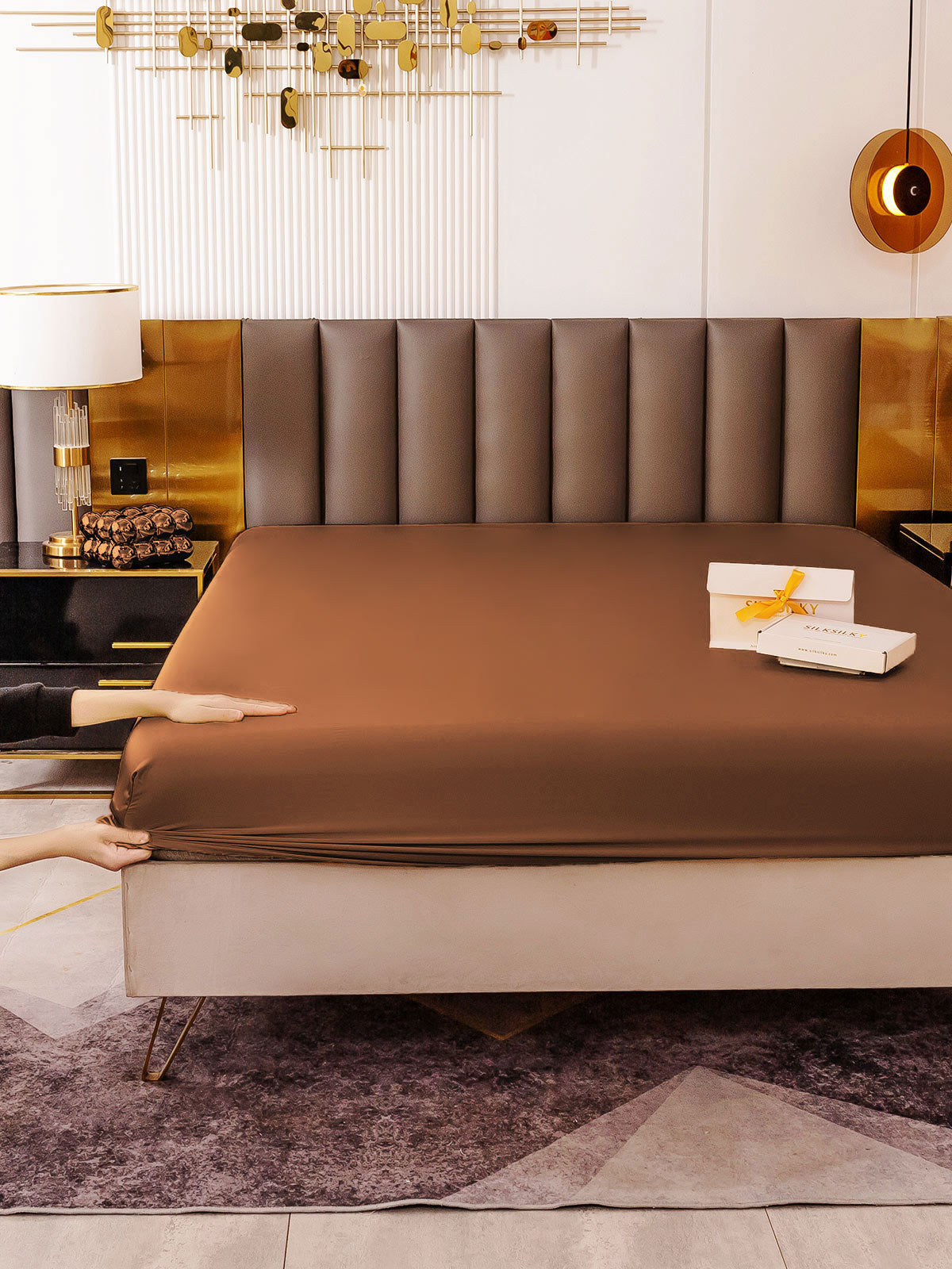 19 Momme lenzuolo con angoli di seta senza cucitura