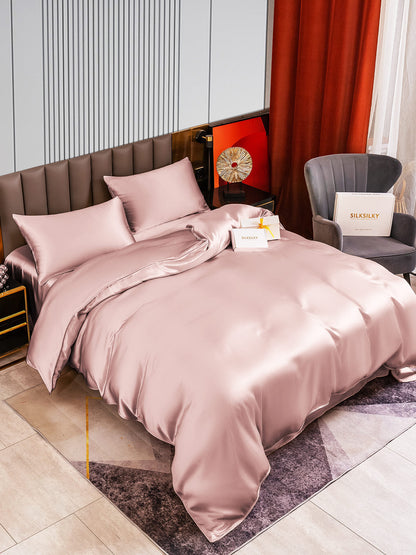 Set di seta 22Momme da 4 pezzi: copripiumino + lenzuolo + 2 federe