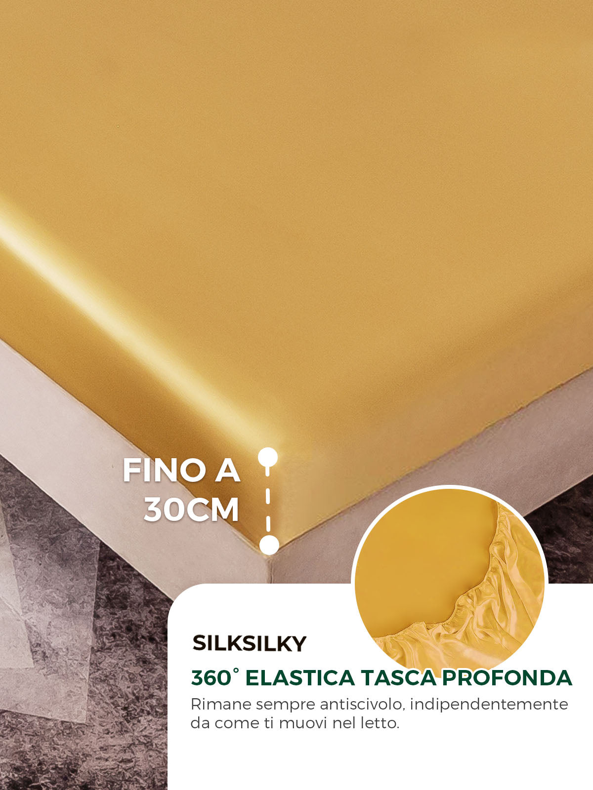 Set di seta 22Momme da 4 pezzi: copripiumino + lenzuolo con angoli + 2 federe