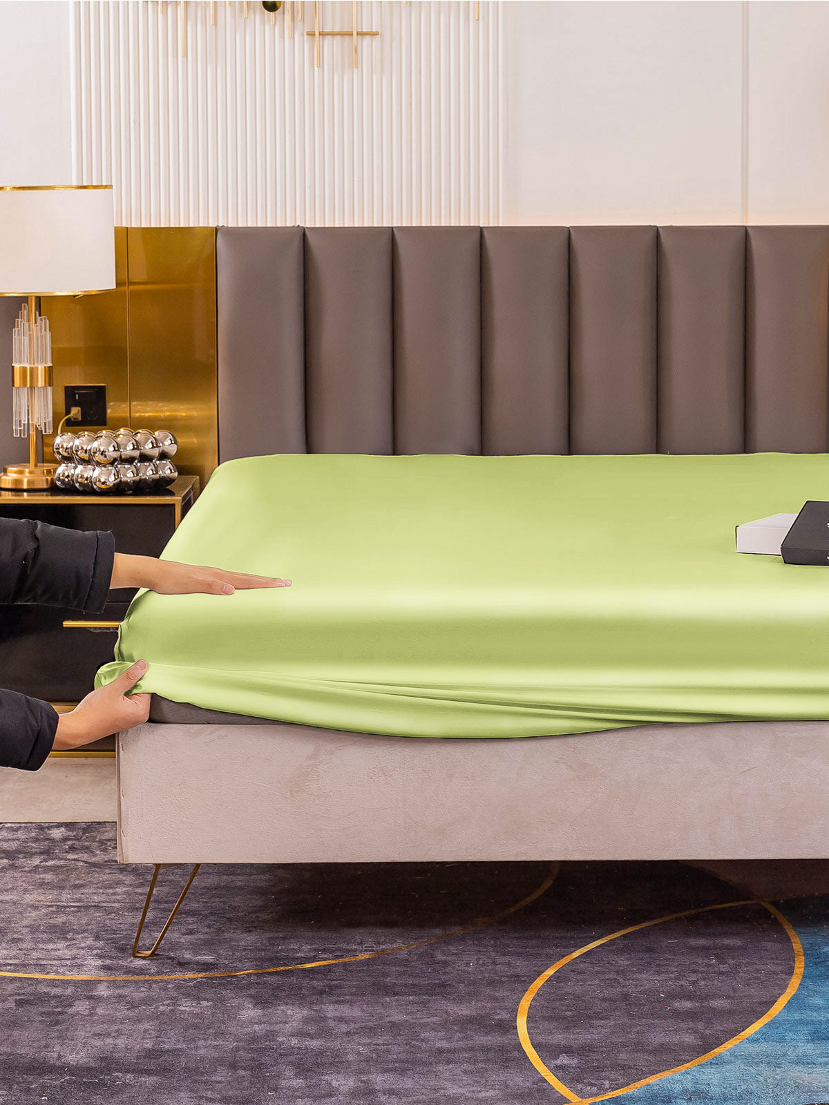 19 Momme lenzuolo con angoli di seta senza cucitura(Federa non inclusa)