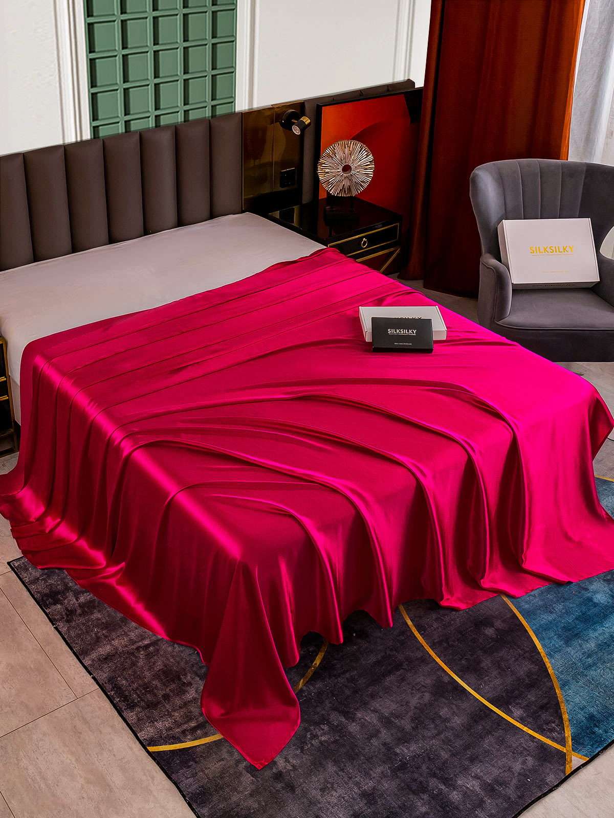 Lenzuolo sopra senza cuciture in seta 25Momme