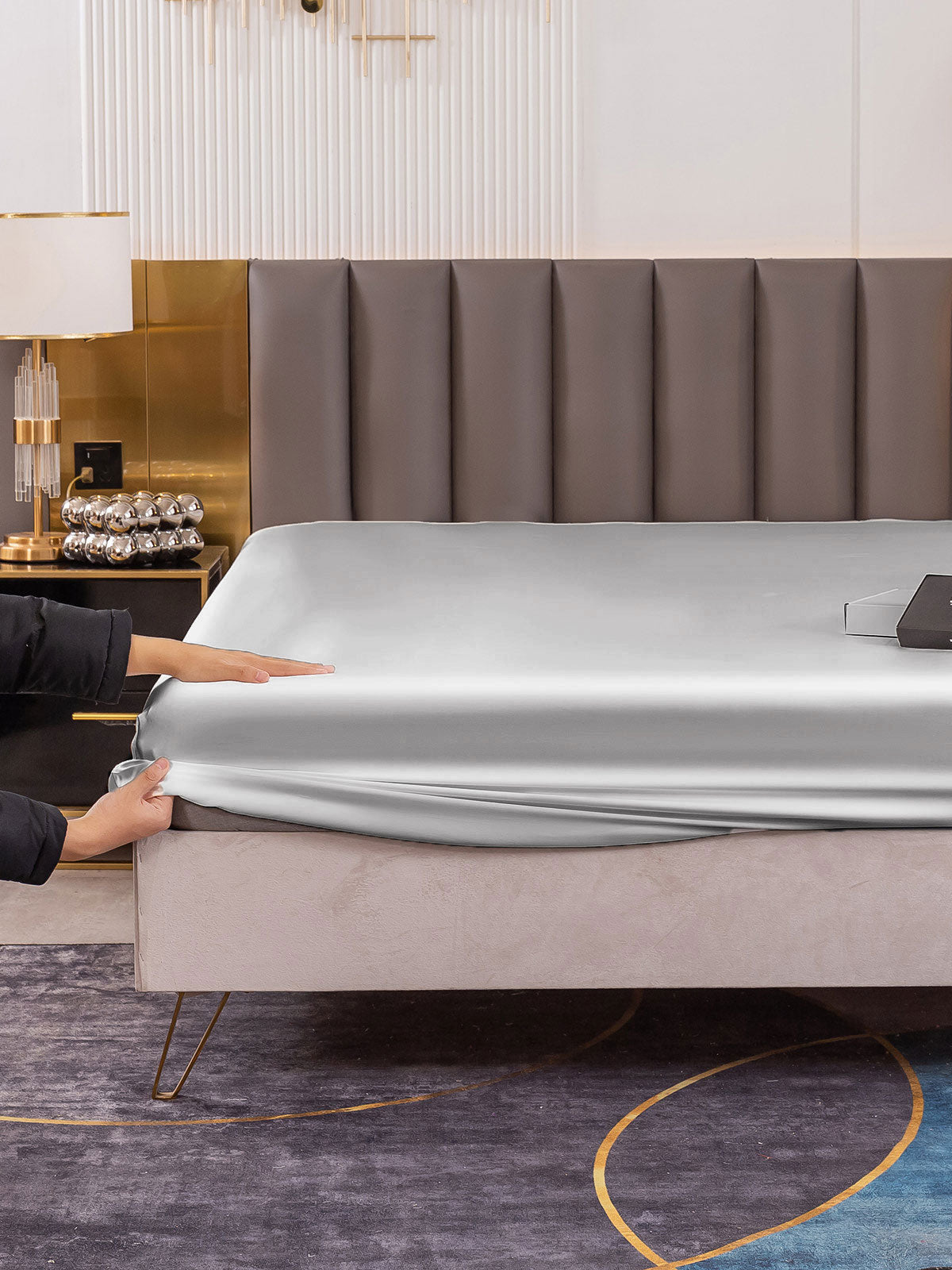 19 Momme lenzuolo con angoli di seta senza cucitura