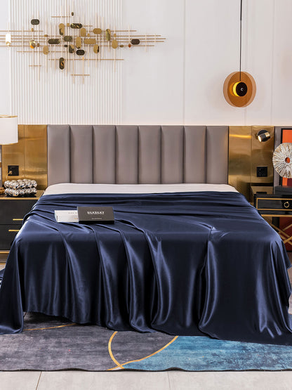 Lenzuolo sopra senza cuciture in seta 19Momme