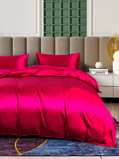 Set in seta da 4 pezzi 25Momme: copripiumino + lenzuolo + 2 federe