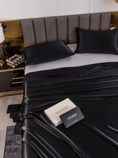 Set in seta da 3 pezzi 19Momme: lenzuolo sopra + 2 federe