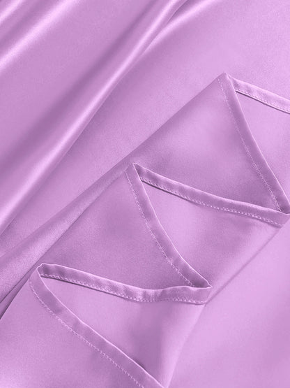 Set di seta 19Momme da 4 pezzi: lenzuolo sopra + lenzuolo con angoli + 2 federe