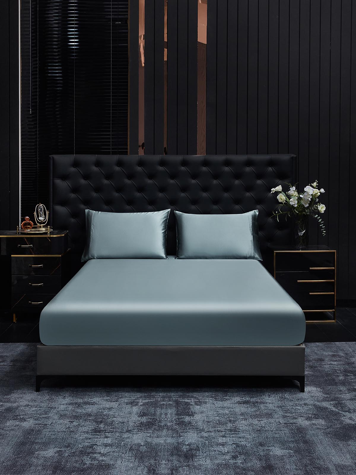 Set in seta da 3 pezzi 22Momme: lenzuolo con angoli + 2 federe