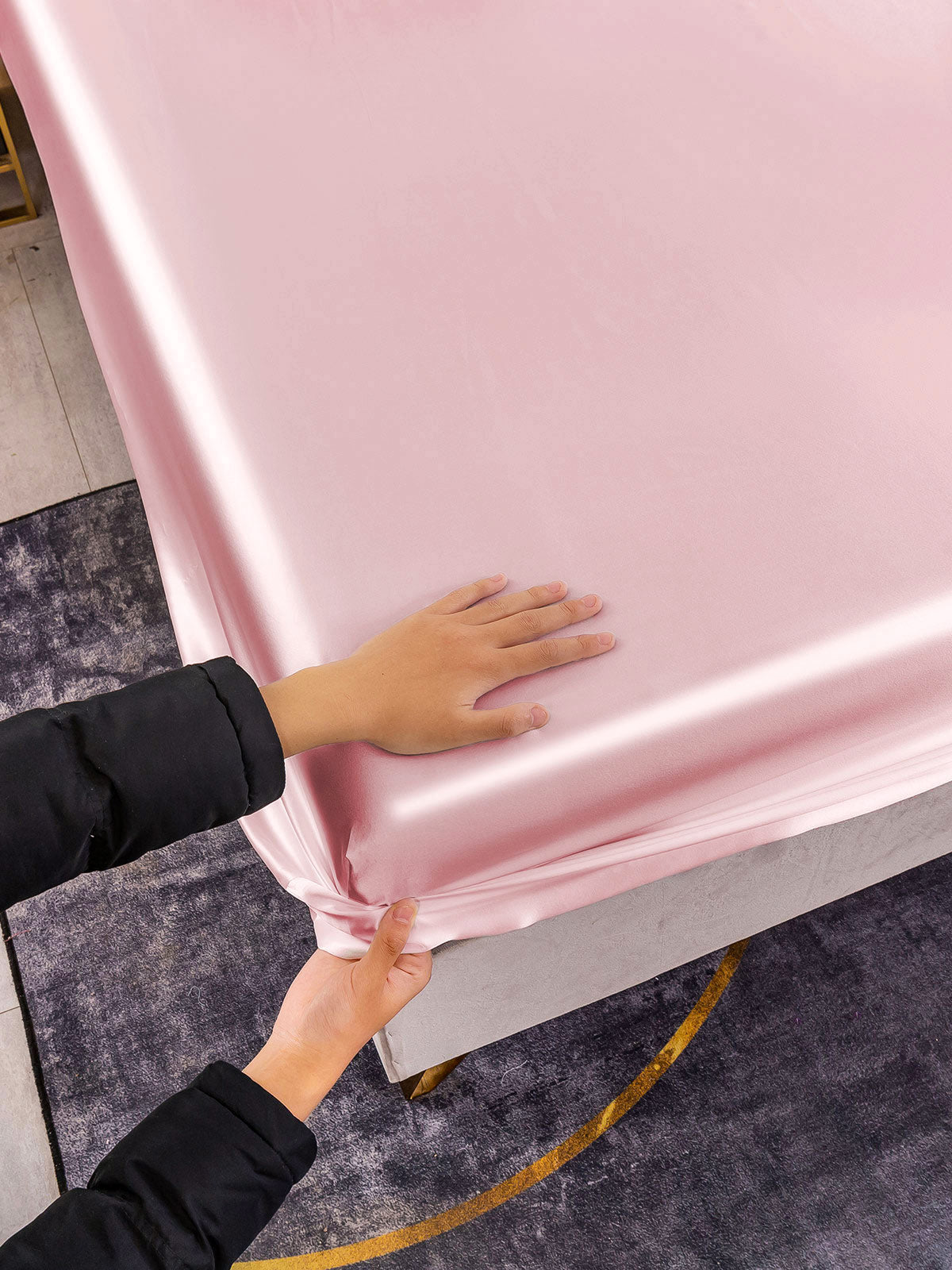 25 Momme lenzuolo con angoli di seta senza cucitura lusso