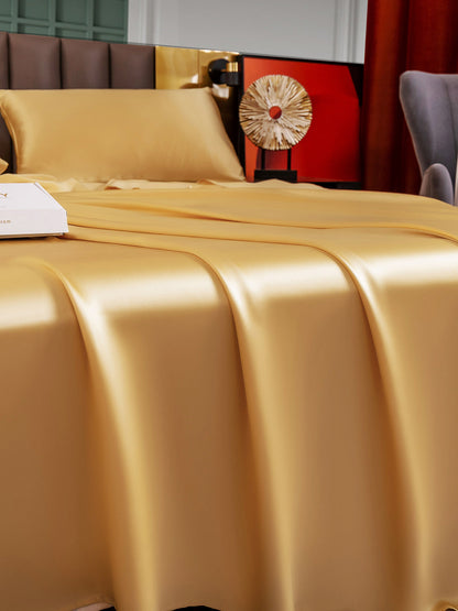 Set di seta da 3 pezzi 25Momme: lenzuolo sopra + 2 federe