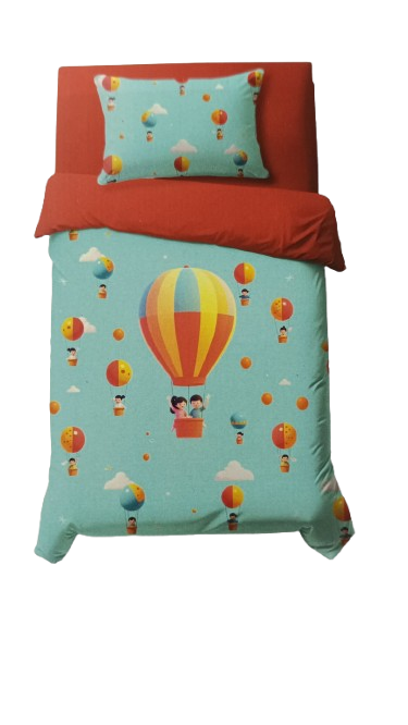 Completo lenzuola copriletto mongolfiera