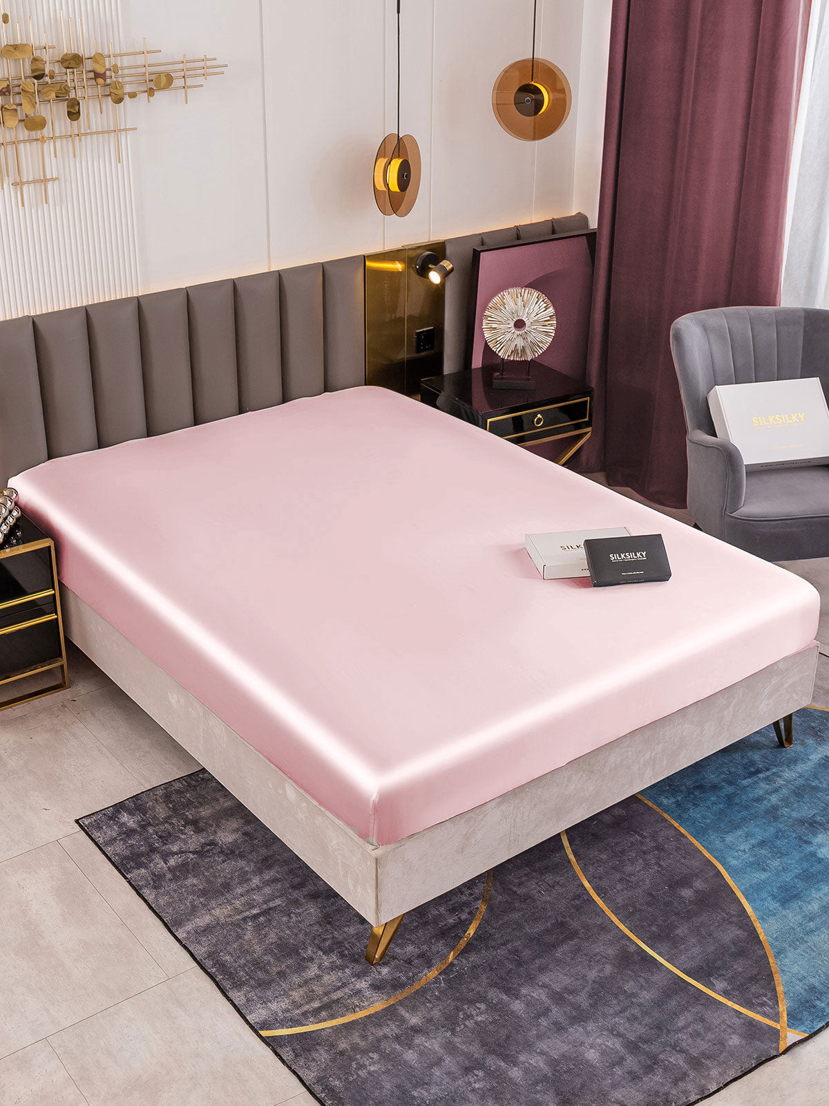 19 Momme lenzuolo con angoli di seta senza cucitura