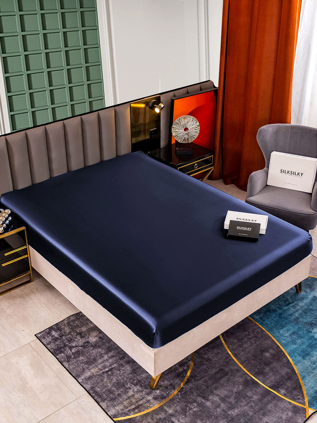 25 Momme lenzuolo con angoli di seta senza cucitura lusso