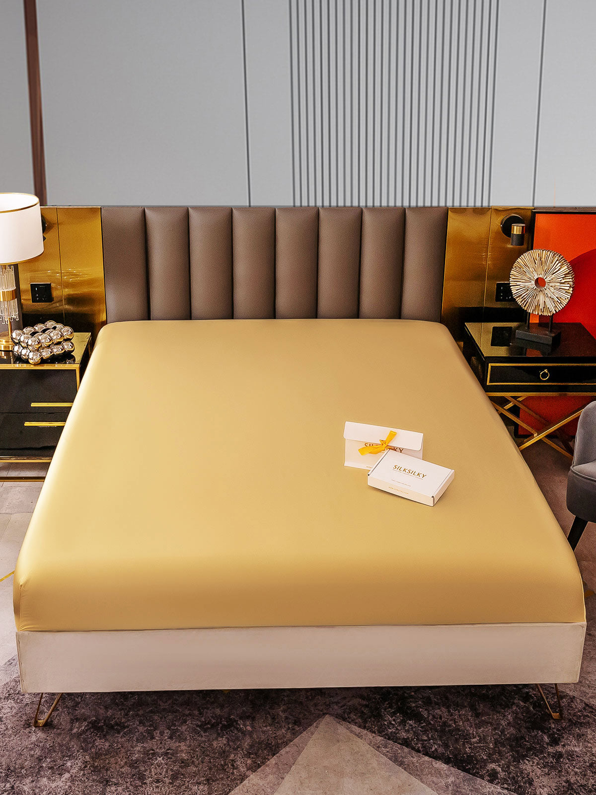 22 Momme lenzuolo con angoli di seta senza cucitura