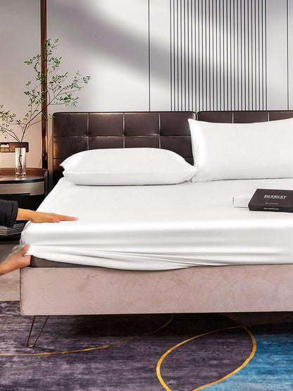 Set in seta da 3 pezzi 22Momme: lenzuolo con angoli + 2 federe