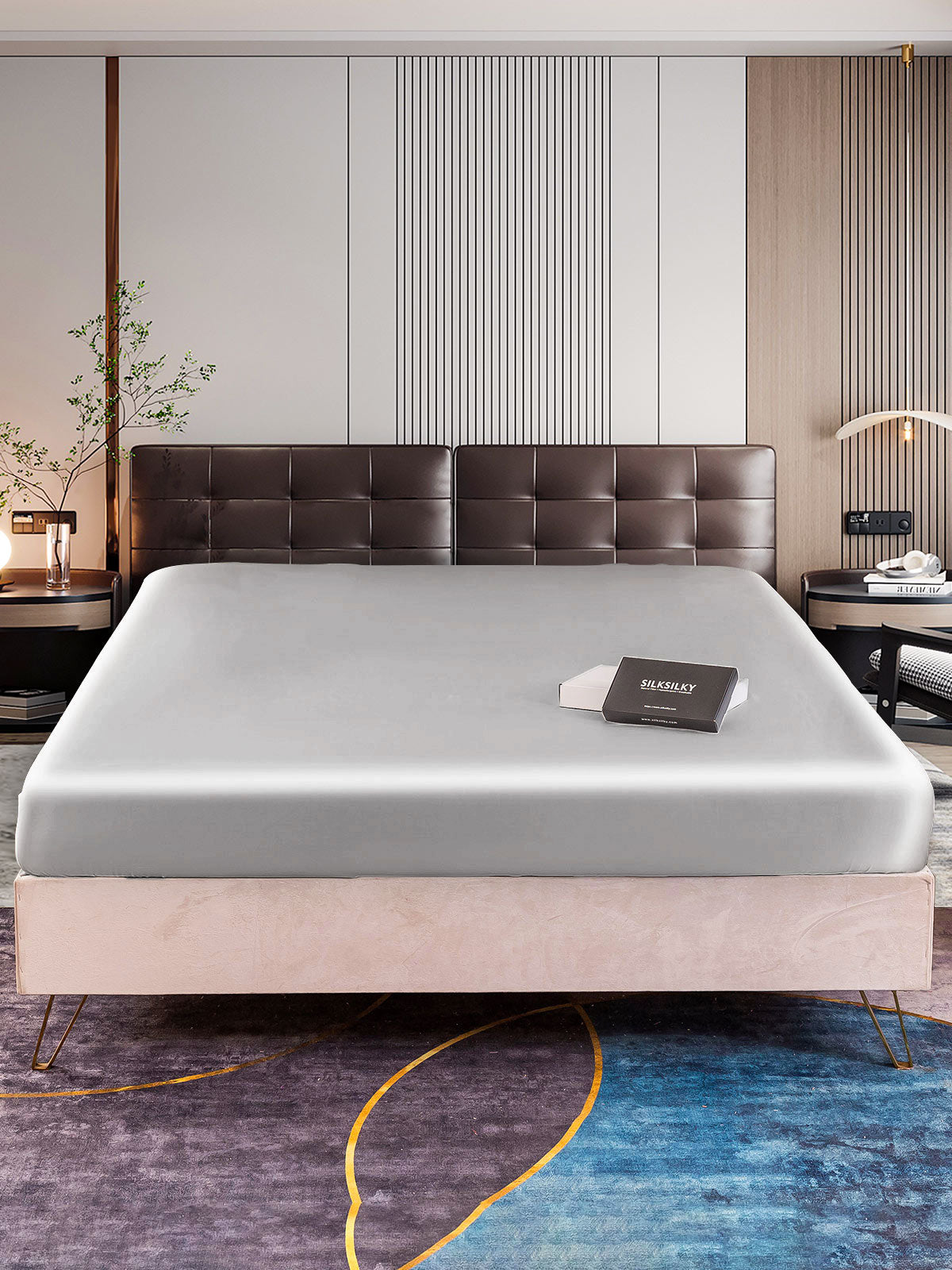 22 Momme lenzuolo con angoli di seta senza cucitura