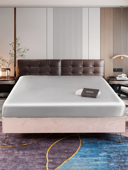 22 Momme lenzuolo con angoli di seta senza cucitura