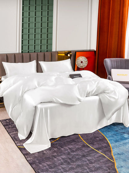 Set in seta da 4 pezzi 25Momme: copripiumino + lenzuolo + 2 federe