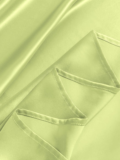 Set di seta 19Momme da 4 pezzi: lenzuolo sopra + lenzuolo con angoli + 2 federe