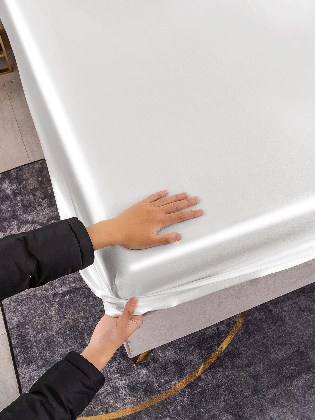 25 Momme lenzuolo con angoli di seta senza cucitura lusso