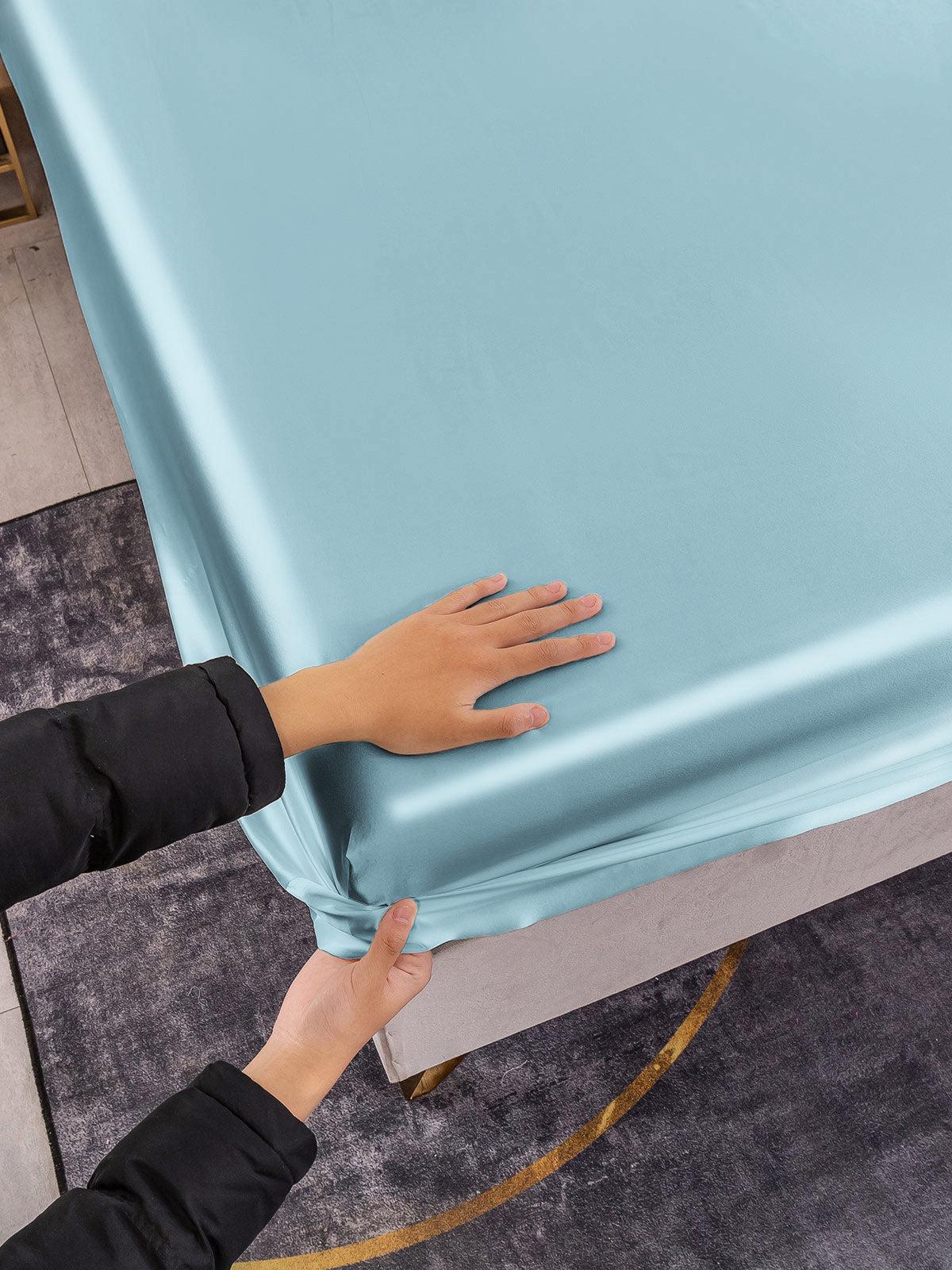 19 Momme lenzuolo con angoli di seta senza cucitura