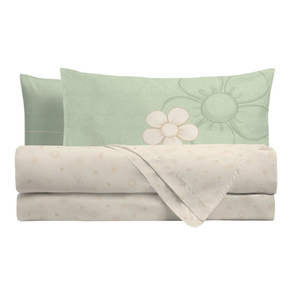Completo Letto Matrimoniale in Cotone Iconic Elegance Daisy