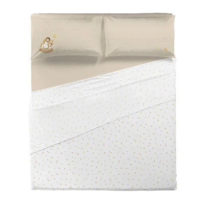 Completo Letto Matrimoniale  Fantasia Natale Angel Vanilla